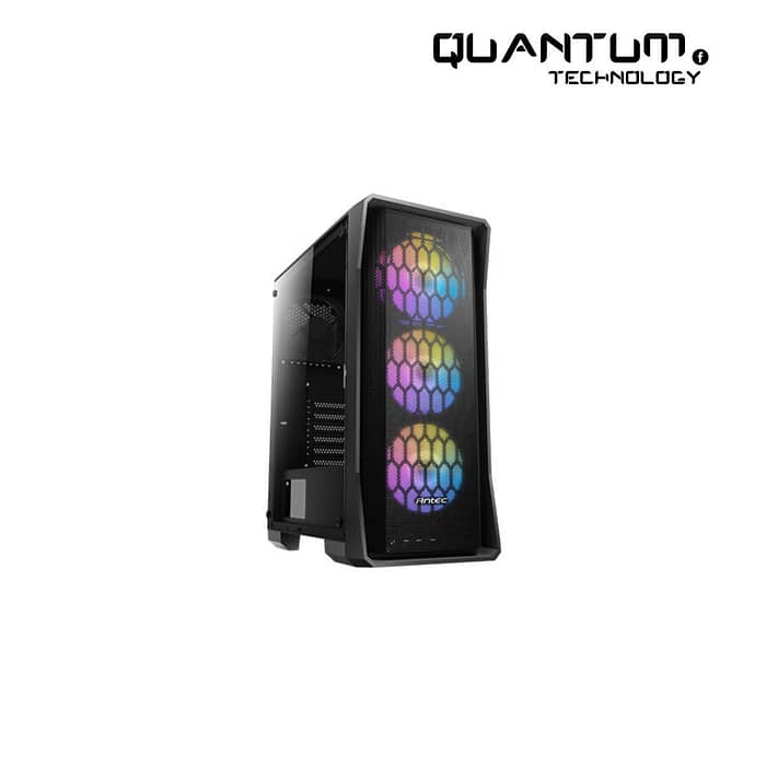 Antec NX360 Mid-Tower Gaming Case with 4 Pre-Installed Fans + Antec Atom V450 PSU for Gaming Setup